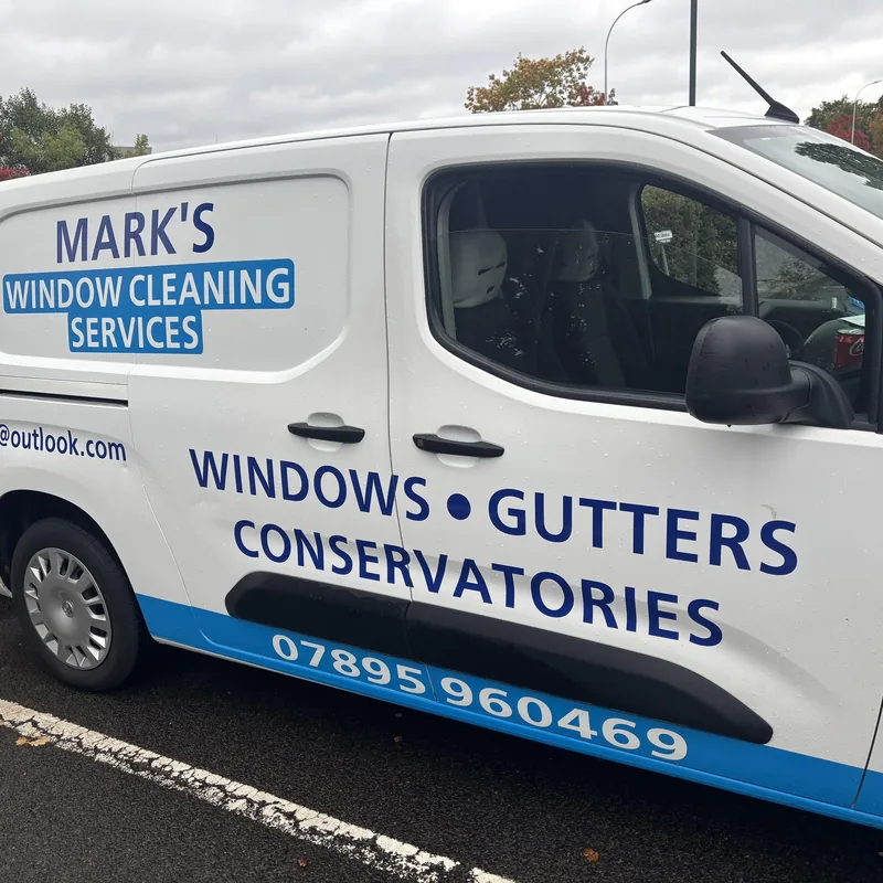 Mark's Window Cleaning Services branded van